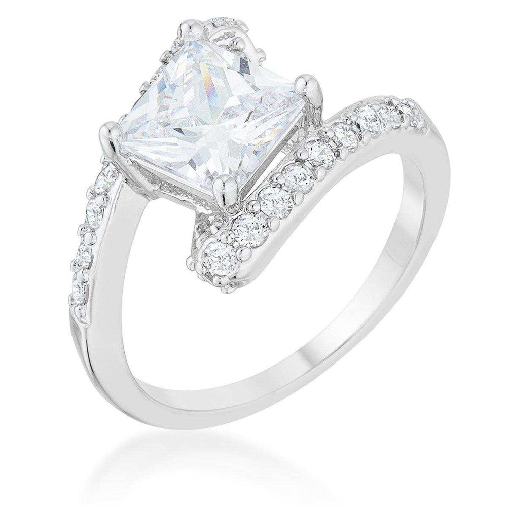 Caroline 2.3ct CZ Rhodium Statement Ring - JGI - Flyclothing LLC