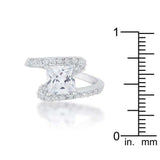 Caroline 2.3ct CZ Rhodium Statement Ring - JGI - Flyclothing LLC