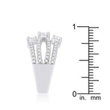 Beatrice 1.8ct CZ Rhodium Statement Ring - JGI - Flyclothing LLC