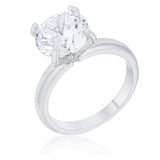 Hanna 4.4ct CZ Rhodium Classic Solitaire Ring - JGI - Flyclothing LLC