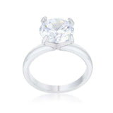Hanna 4.4ct CZ Rhodium Classic Solitaire Ring - JGI - Flyclothing LLC