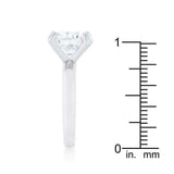 Hanna 4.4ct CZ Rhodium Classic Solitaire Ring - JGI - Flyclothing LLC