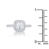 Serena 1.5ct Clear CZ Rhodium Art Deco Ring - JGI - Flyclothing LLC