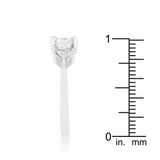 Shonda 1.8ct Clear CZ Rhodium Cushion Classic Statement Ring - JGI - Flyclothing LLC