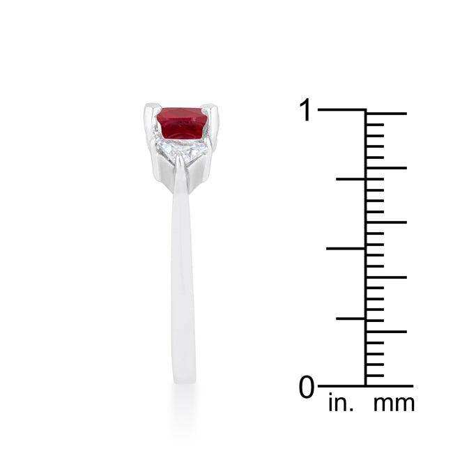 Shonda 1.8ct Garnet CZ Rhodium Cushion Classic Statement Ring - JGI - Flyclothing LLC