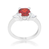 Shonda 1.8ct Ruby CZ Rhodium Cushion Classic Statement Ring - JGI - Flyclothing LLC