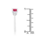 Shonda 1.8ct Fuchsia CZ Rhodium Cushion Classic Statement Ring - JGI - Flyclothing LLC