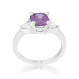 Shonda 1.8ct Amethyst CZ Rhodium Cushion Classic Statement Ring - JGI - Flyclothing LLC