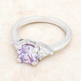 Shonda 1.8ct Lavender CZ Rhodium Cushion Classic Statement Ring - JGI - Flyclothing LLC