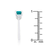 Shonda 1.8ct Aqua CZ Rhodium Cushion Classic Statement Ring - JGI - Flyclothing LLC