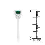 Shonda 1.8ct Emerald CZ Rhodium Cushion Classic Statement Ring - JGI - Flyclothing LLC