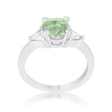 Shonda 1.8ct Peridot CZ Rhodium Cushion Classic Statement Ring - JGI - Flyclothing LLC