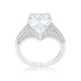 Rhyne 5.8ct CZ Rhodium Pear Cocktail Ring - JGI - Flyclothing LLC