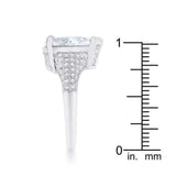 Rhyne 5.8ct CZ Rhodium Pear Cocktail Ring - JGI - Flyclothing LLC
