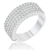 Gwen 1ct CZ Rhodium Wide Ring - JGI - Flyclothing LLC