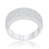 Gwen 1ct CZ Rhodium Wide Ring - JGI - Flyclothing LLC