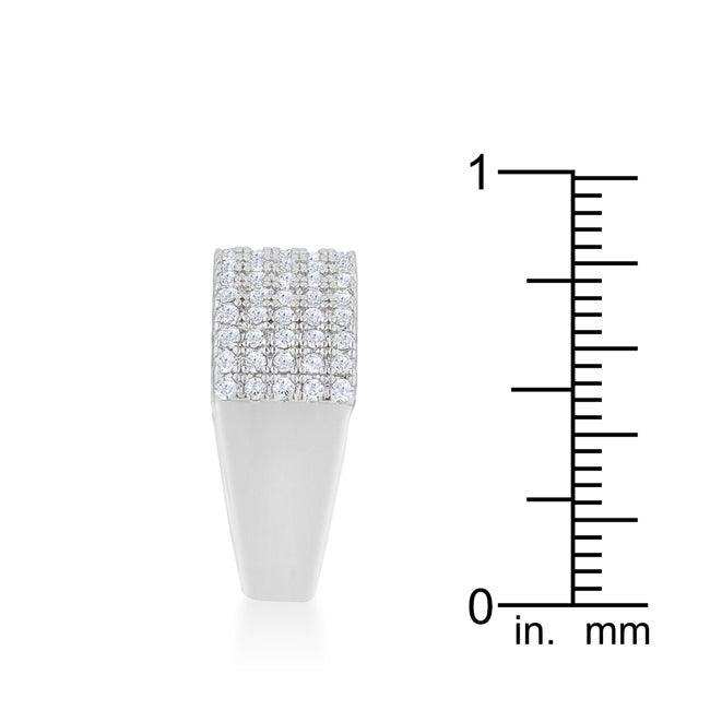 Gwen 1ct CZ Rhodium Wide Ring - JGI - Flyclothing LLC