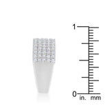 Gwen 1ct CZ Rhodium Wide Ring - JGI - Flyclothing LLC