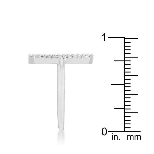 Sharna 12ct CZ Rhodium Parallel Contemporary Ring - JGI - Flyclothing LLC