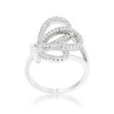 Bea 0.4ct CZ Rhodium Pave Butterfly Ring - JGI - Flyclothing LLC