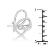 Bea 0.4ct CZ Rhodium Pave Butterfly Ring - JGI - Flyclothing LLC