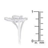 Bea 0.4ct CZ Rhodium Pave Butterfly Ring - JGI - Flyclothing LLC