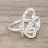 Bea 0.4ct CZ Rhodium Pave Butterfly Ring - JGI - Flyclothing LLC