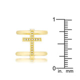 Francis 0.08ct CZ 14k Gold Contemporary Cross Ring - JGI - Flyclothing LLC