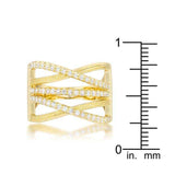 Greta 0.57ct CZ 14k Gold Wide Cocktail Cable Ring - JGI - Flyclothing LLC