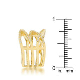 Mandy 0.6ct CZ 14k Gold Contemporary Wide Ring - JGI - Flyclothing LLC