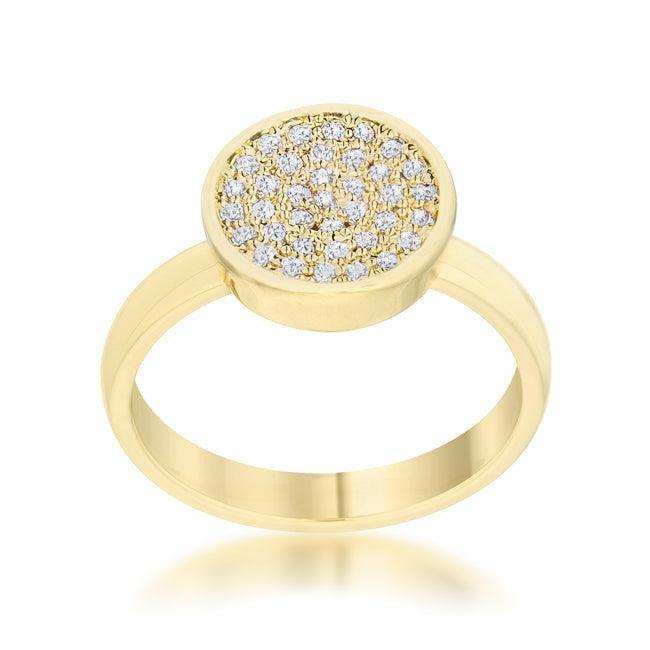 Krystal 0.2ct CZ 14k Gold Pave Circle Ring - JGI - Flyclothing LLC
