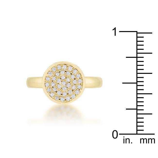 Krystal 0.2ct CZ 14k Gold Pave Circle Ring - JGI - Flyclothing LLC