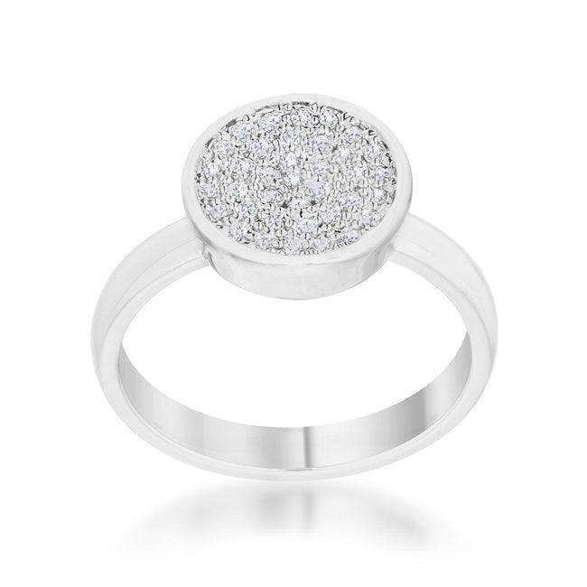 Krystal 0.2ct CZ Rhodium Pave Circle Ring - JGI - Flyclothing LLC