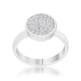 Krystal 0.2ct CZ Rhodium Pave Circle Ring - JGI - Flyclothing LLC