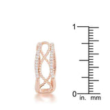 Marina 0.5ct CZ Rose Gold Abstract Cuff Ring - JGI - Flyclothing LLC