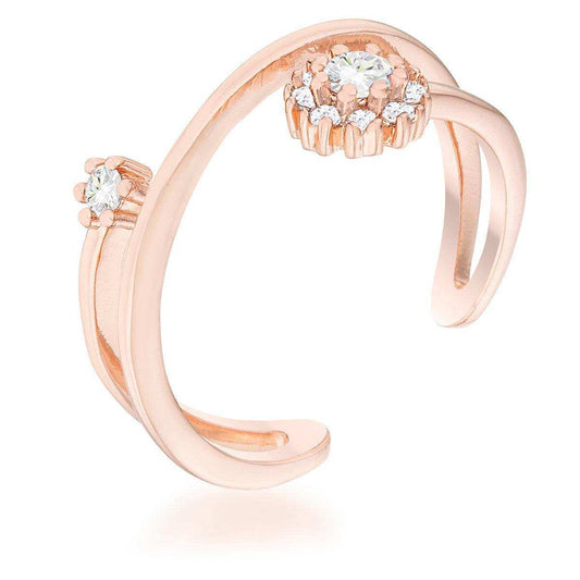 Krista 0.25ct CZ Rose Gold Abstract Wrap Ring - JGI - Flyclothing LLC