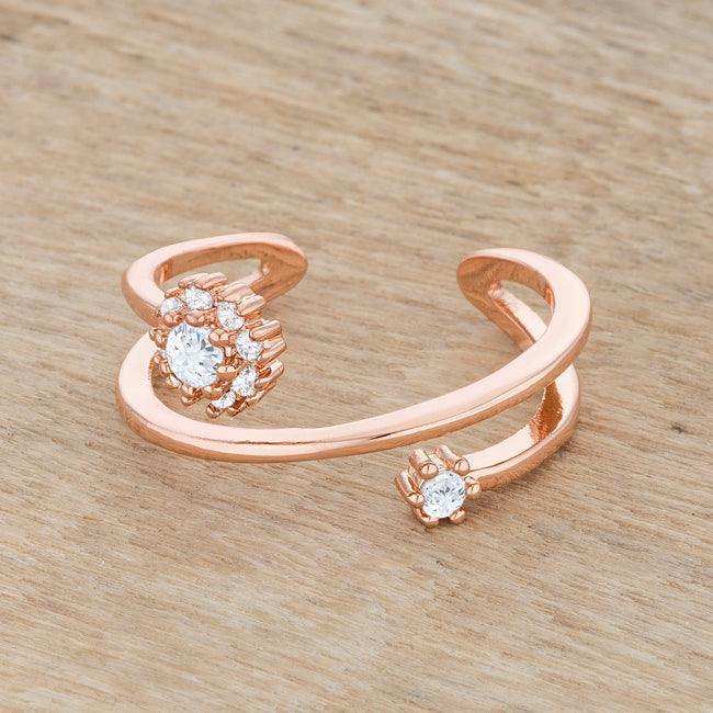Krista 0.25ct CZ Rose Gold Abstract Wrap Ring - JGI - Flyclothing LLC