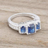 Rita 2.3ct Sapphire CZ Rhodium Classic Trio Ring - JGI - Flyclothing LLC