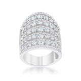 Charlyn 2.5ct Rhodium CZ Statement Cocktail Ring - JGI - Flyclothing LLC
