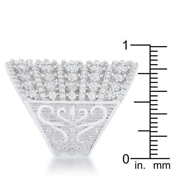 Charlyn 2.5ct Rhodium CZ Statement Cocktail Ring - JGI - Flyclothing LLC