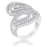Serina 1ct CZ Rhodium Pave Circle Ring - JGI - Flyclothing LLC