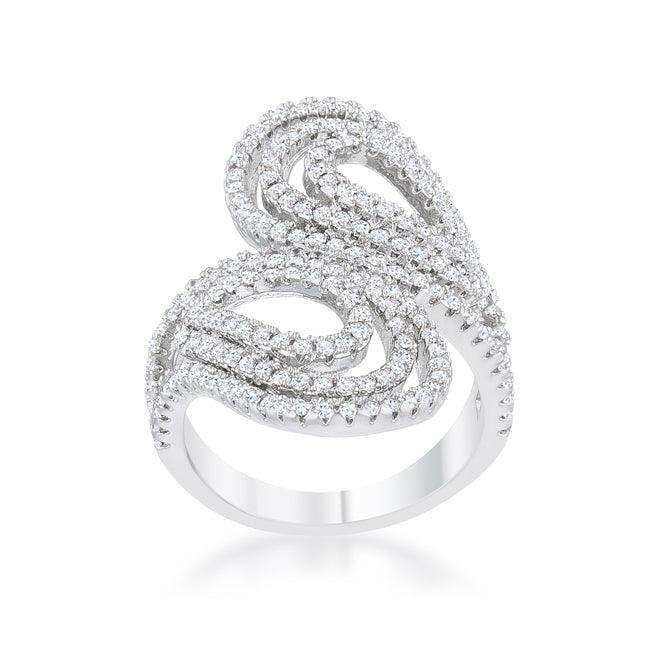 Serina 1ct CZ Rhodium Pave Circle Ring - JGI - Flyclothing LLC