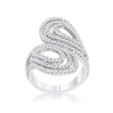 Serina 1ct CZ Rhodium Pave Circle Ring - JGI - Flyclothing LLC