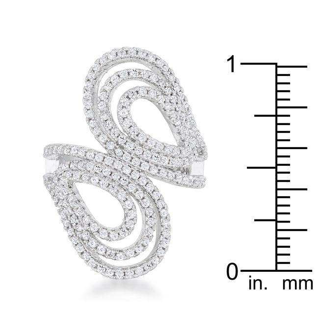 Serina 1ct CZ Rhodium Pave Circle Ring - JGI - Flyclothing LLC