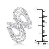 Serina 1ct CZ Rhodium Pave Circle Ring - JGI - Flyclothing LLC
