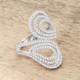 Serina 1ct CZ Rhodium Pave Circle Ring - JGI - Flyclothing LLC