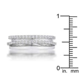 Lynn 0.25ct CZ Rhodium Twisted Trio Band Ring - JGI - Flyclothing LLC