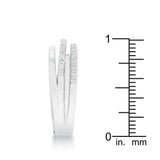 Lynn 0.25ct CZ Rhodium Twisted Trio Band Ring - JGI - Flyclothing LLC