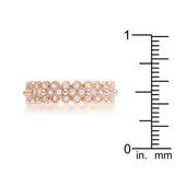 Clara 1ct CZ Rose Gold Textured Bezel Set Eternity Ring - JGI - Flyclothing LLC