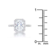 Ariana 2.95ct CZ Rhodium Classic Ring - JGI - Flyclothing LLC